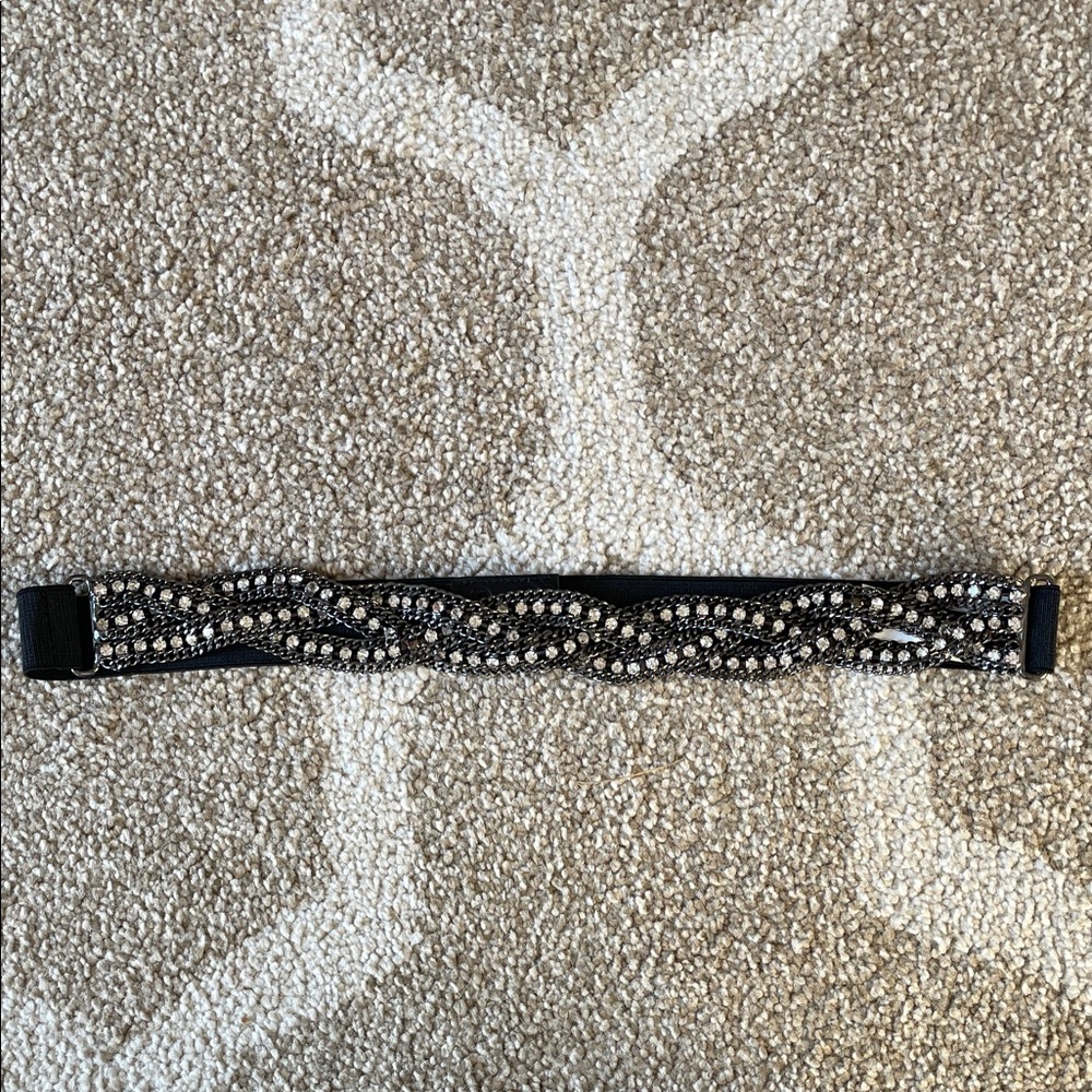J. Crew Black and Silver Women's Belt